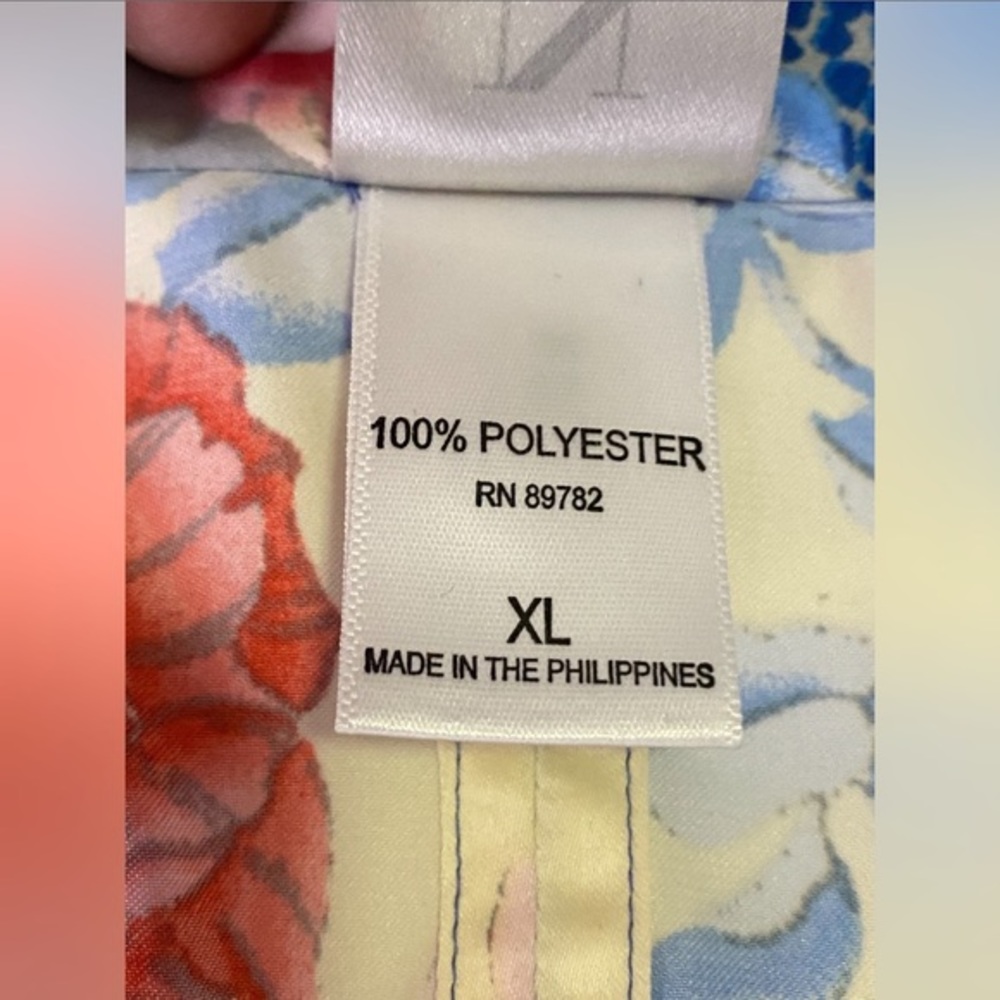 Natori Floral‎ Satin Sleep Wear Top - Picture 3 of 4